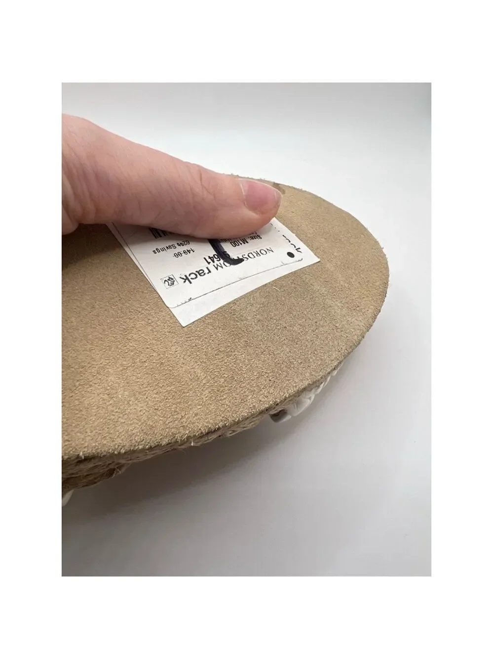 NWT ANDRE ASSOUS Aria Espadrille Wedge Sandal Size 9/40 White Brown
